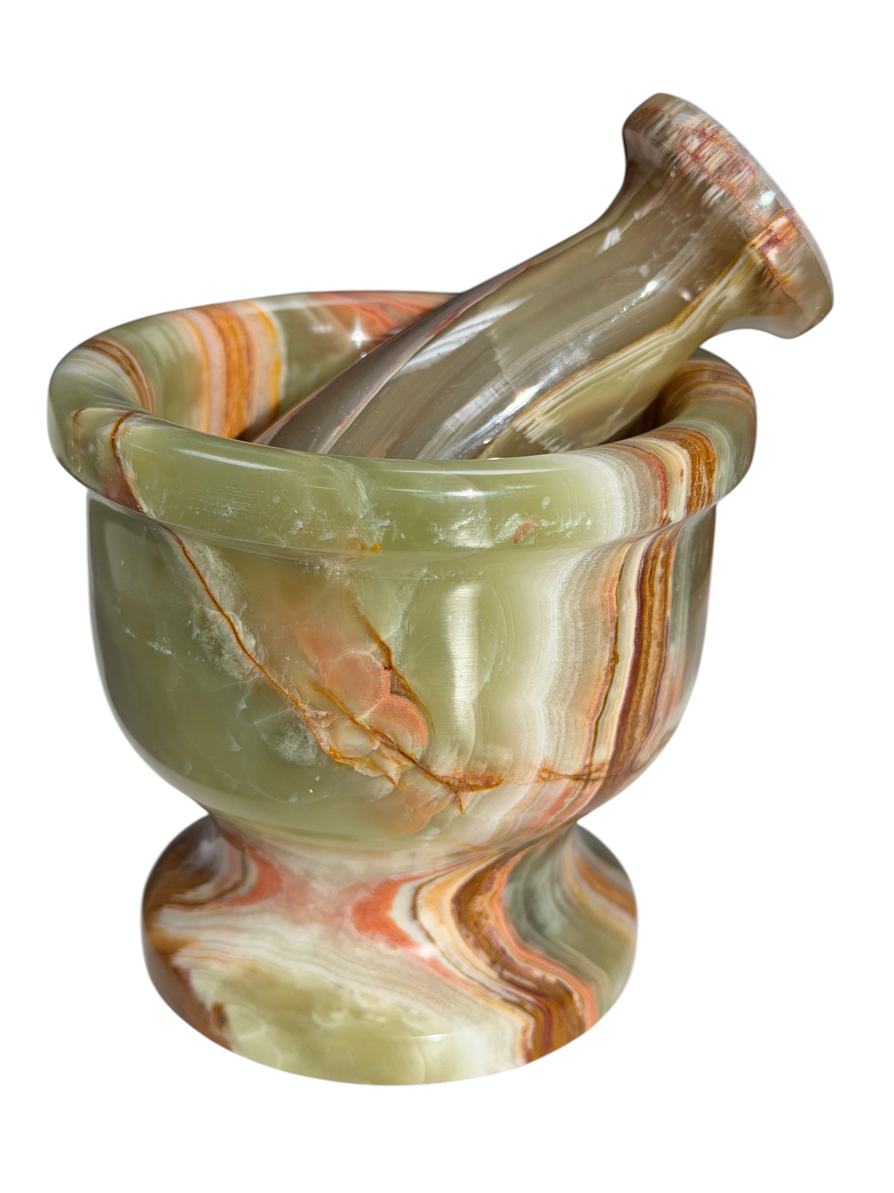 4" Green Onyx Pestle & Mortar #4