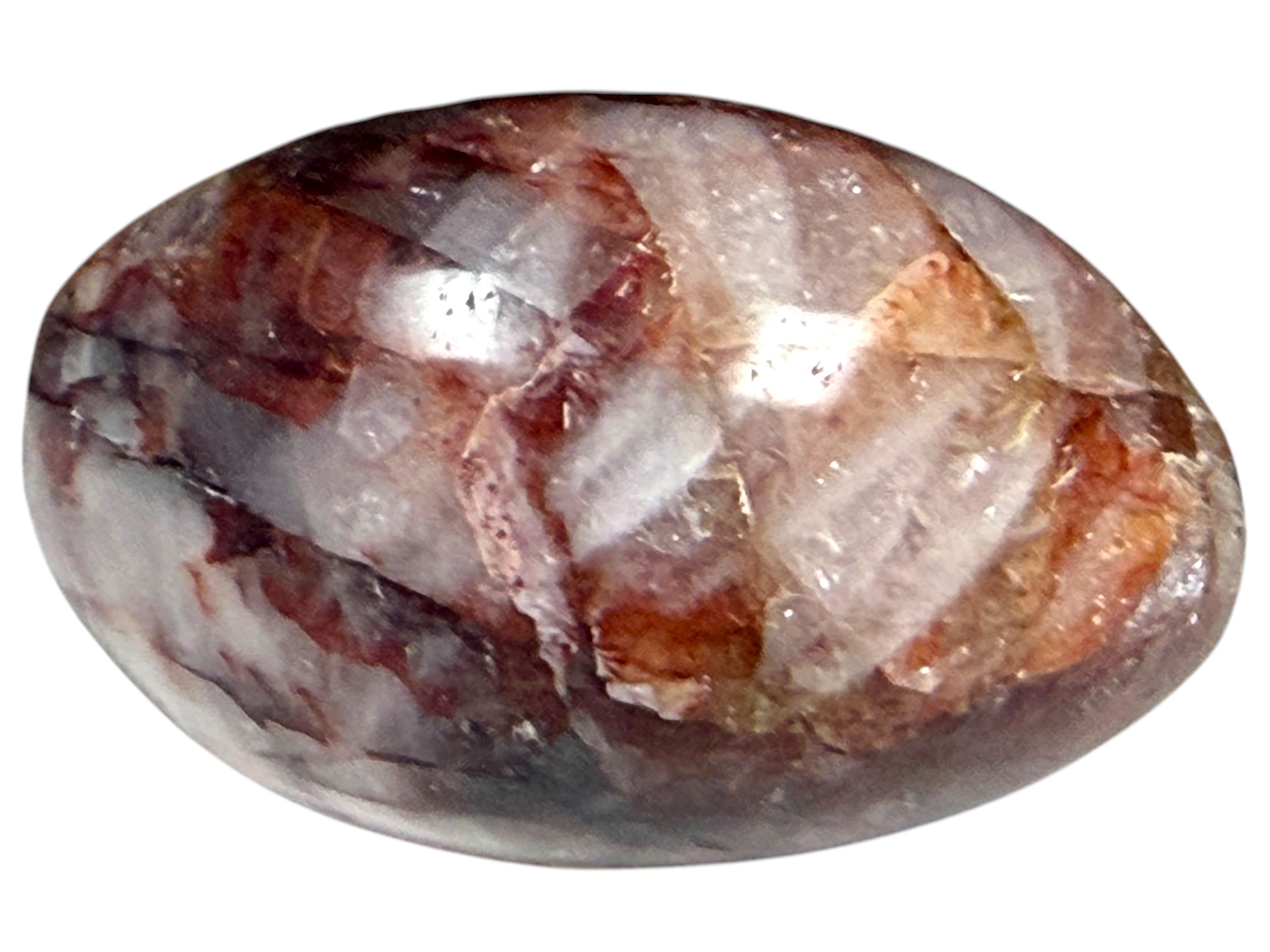Hematoid Quartz Palm Stone
