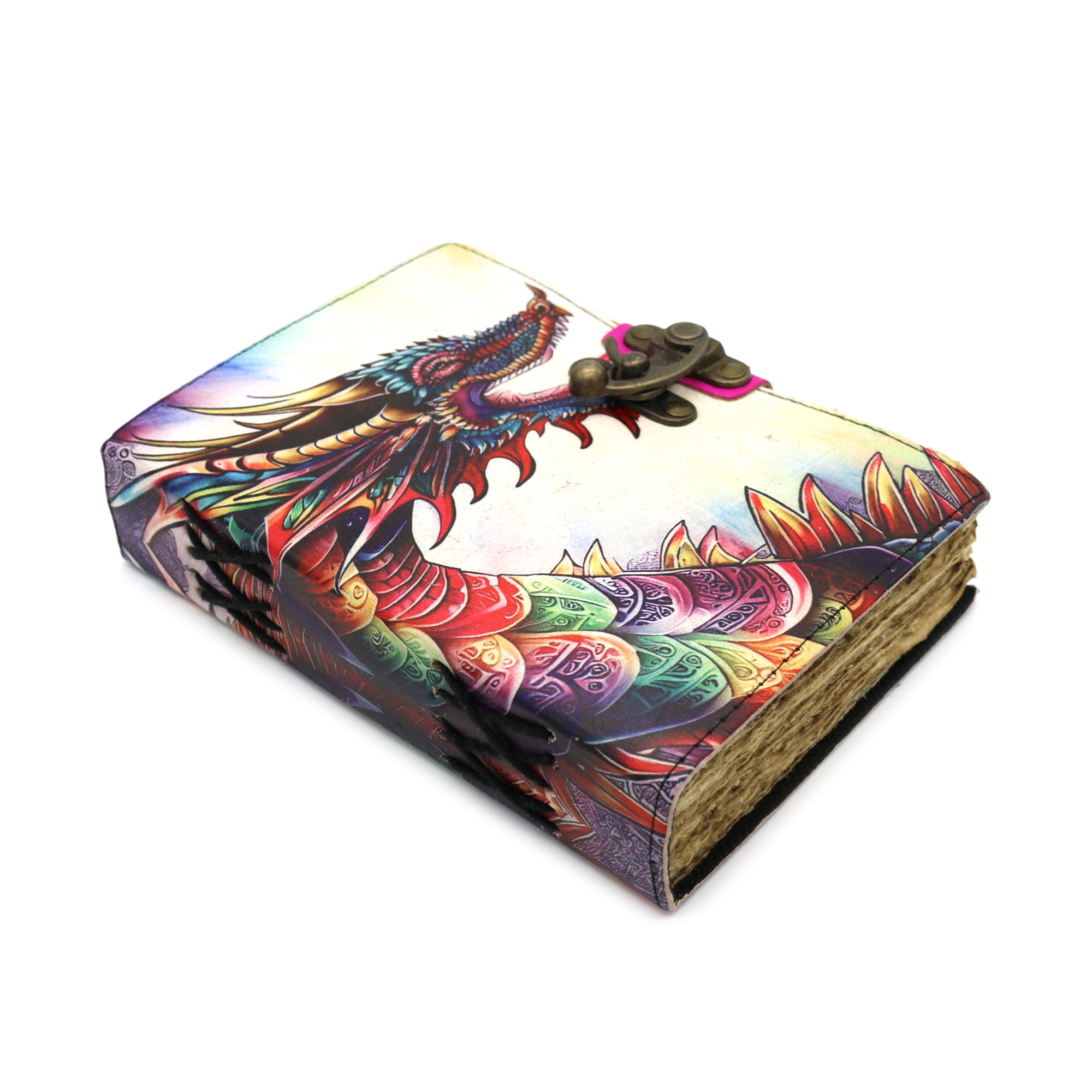 Dragonfire Blank Leather Journal