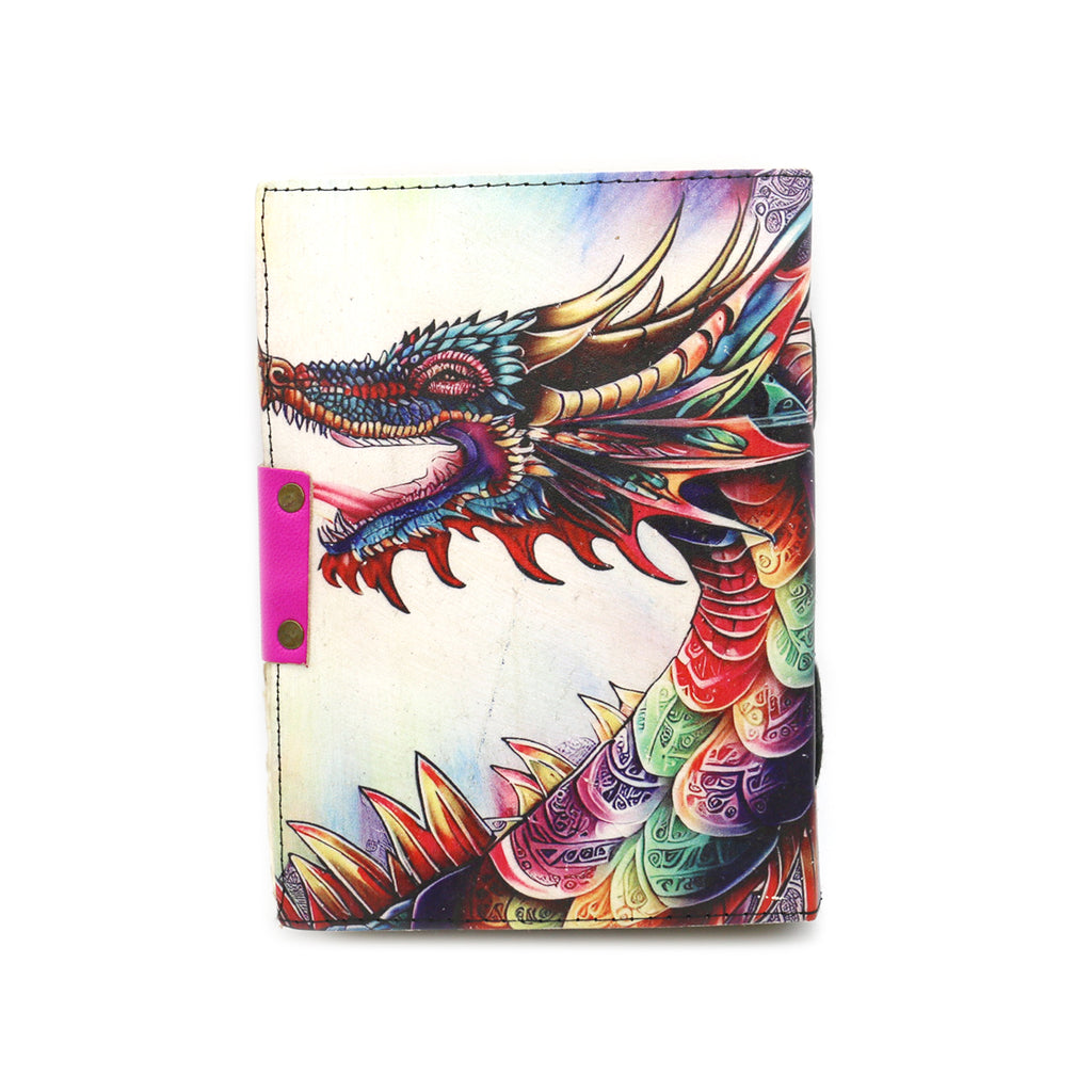 Dragonfire Blank Leather Journal
