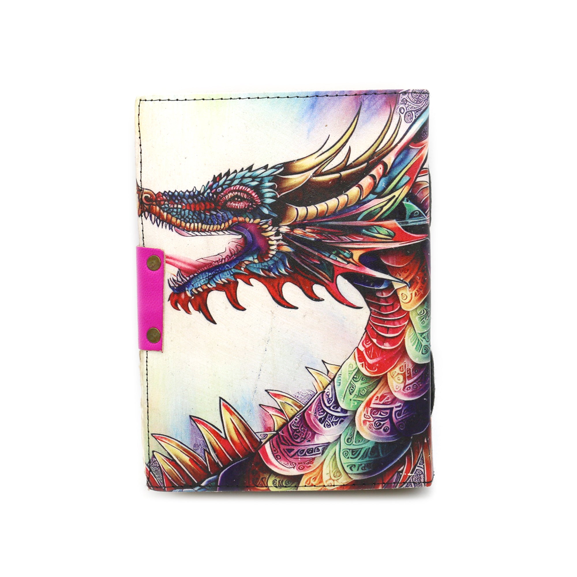 Dragonfire Blank Leather Journal