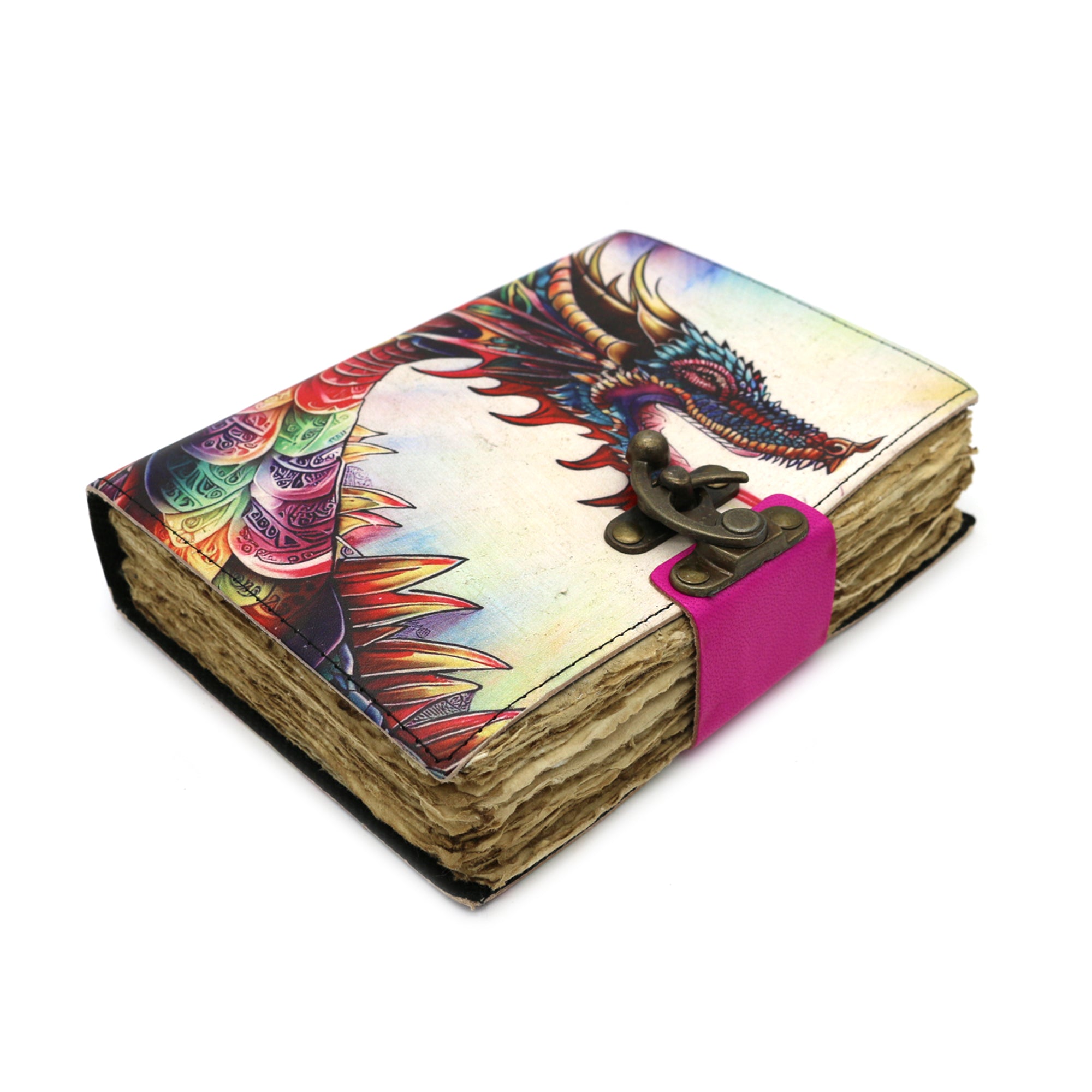 Dragonfire Blank Leather Journal