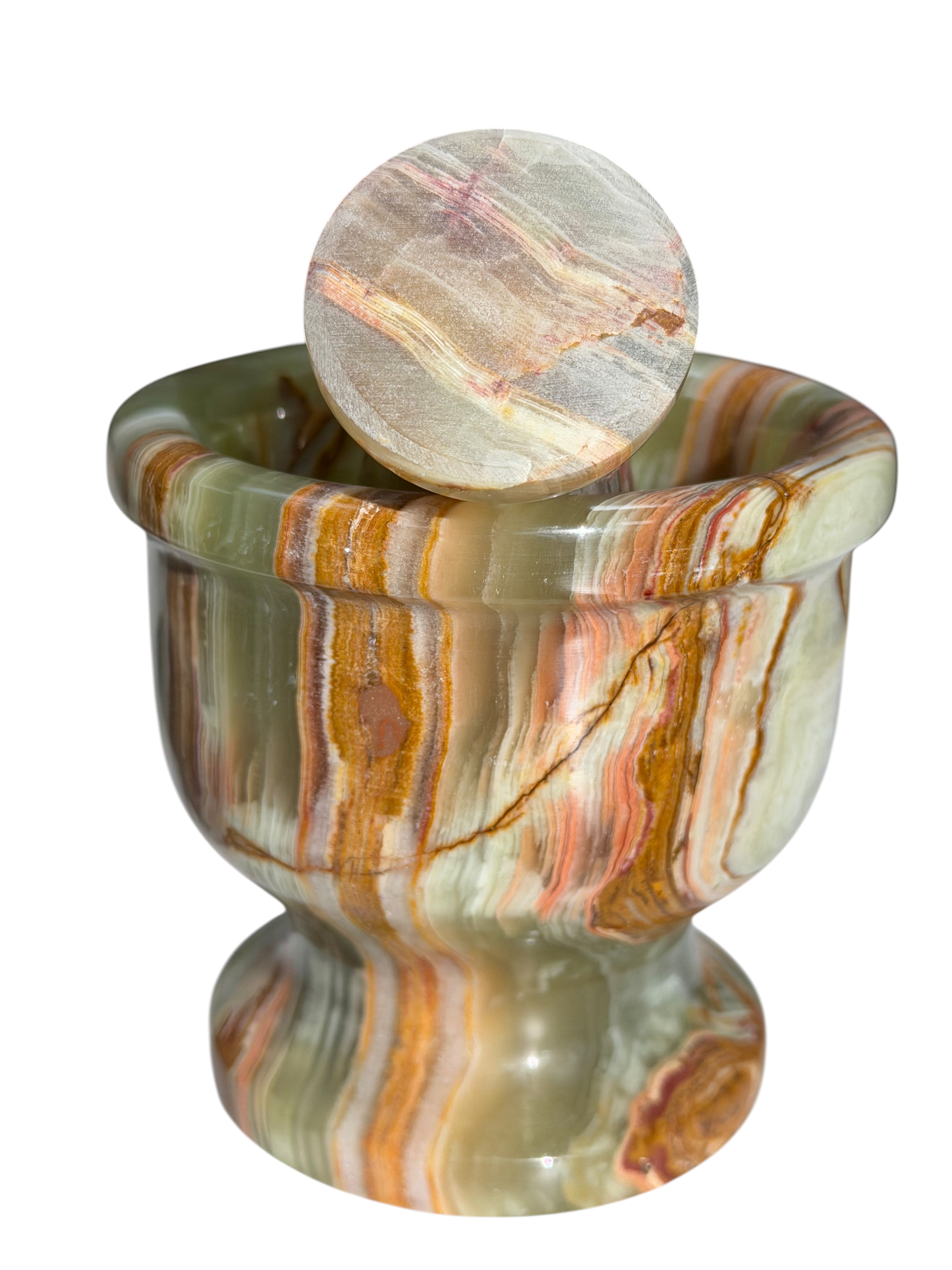 4" Green Onyx Pestle & Mortar #4