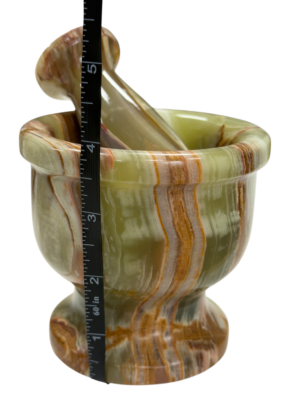 4" Green Onyx Pestle & Mortar #4