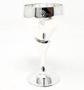 Goddess of Earth Carved Silver Plated Chalice 3 1/4''H
