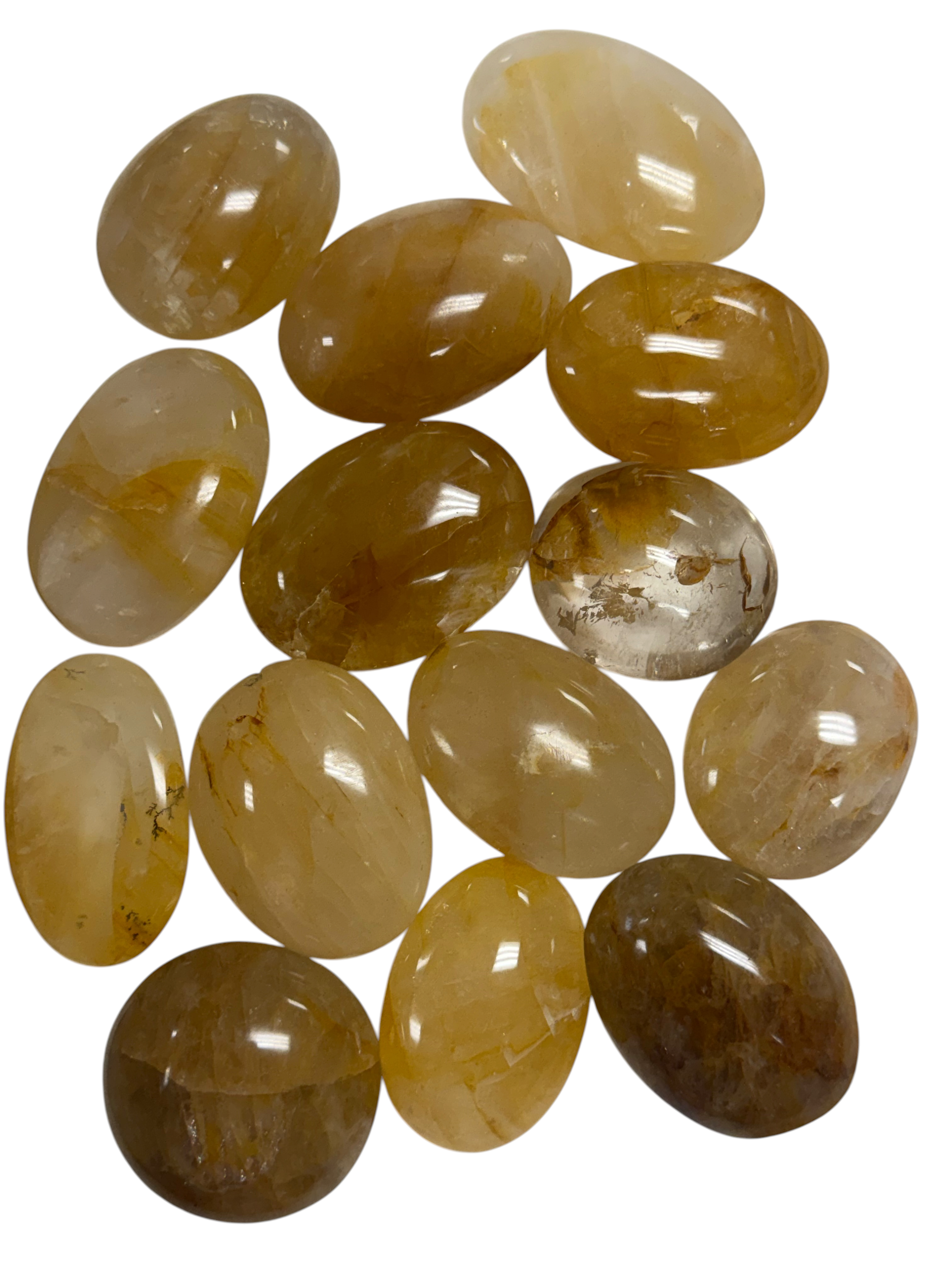 Golden Healer Quartz Palm Stone