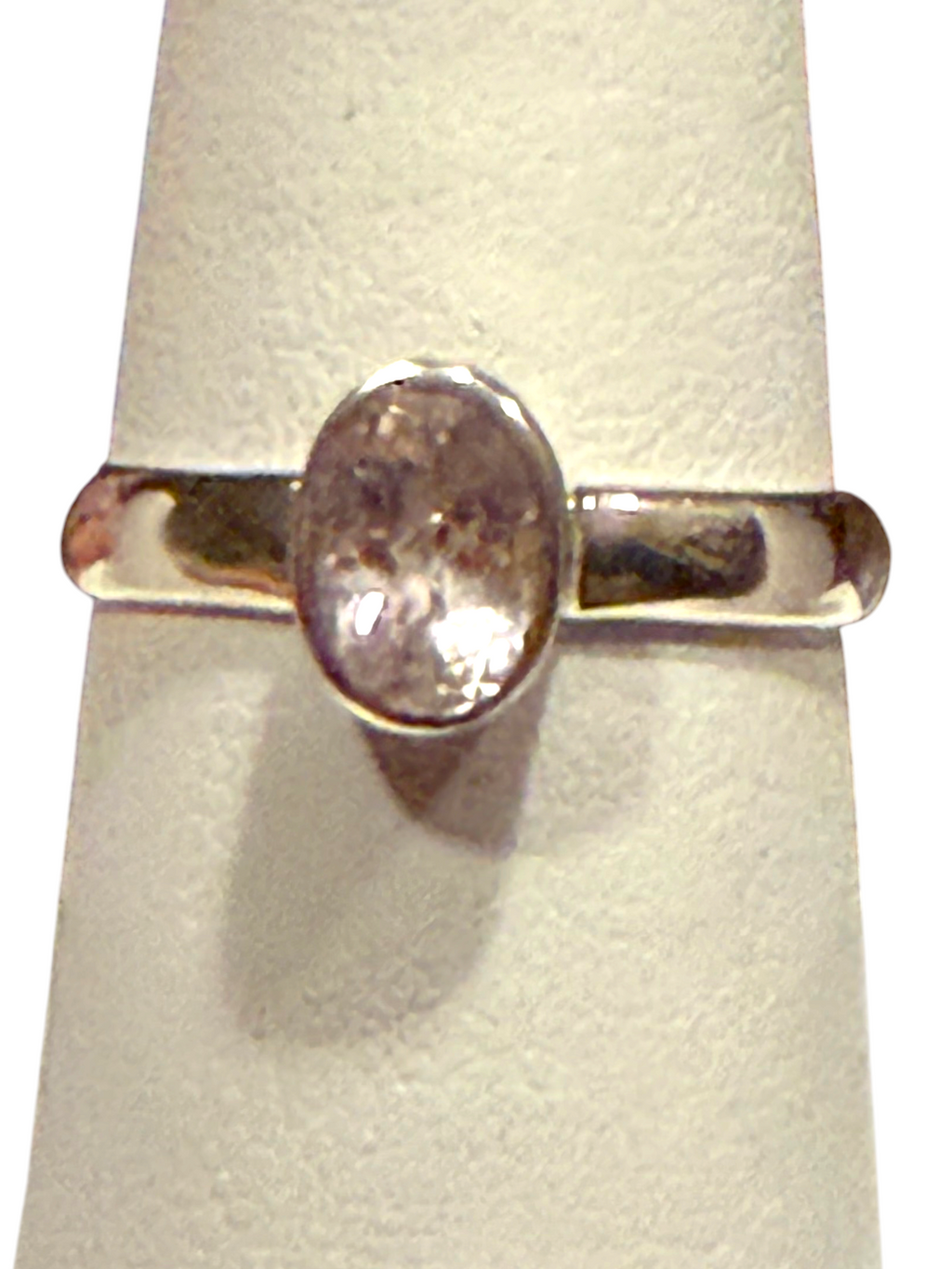 Morganite Faceted Sterling Silver Ring