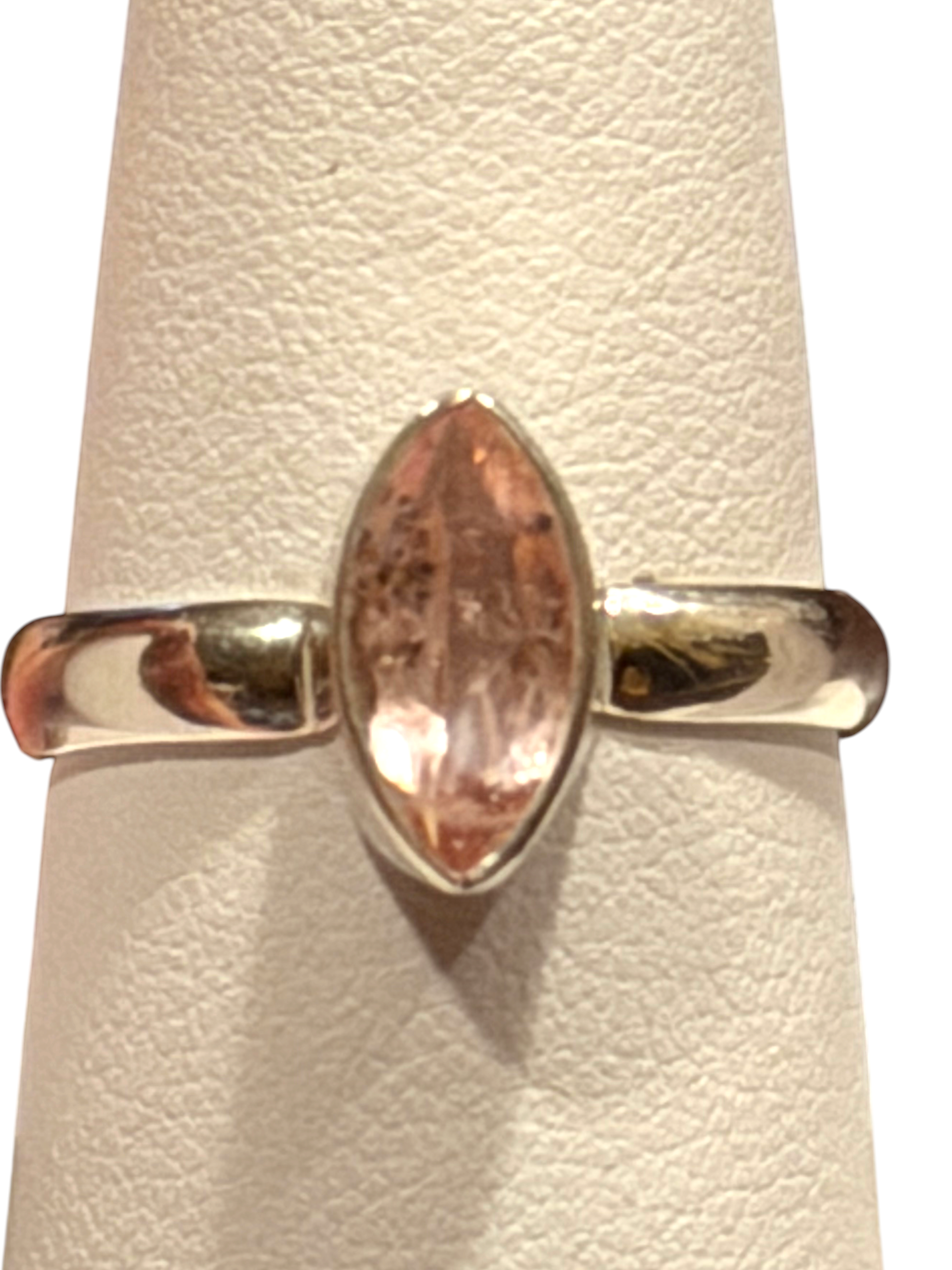 Morganite Sterling Silver Ring