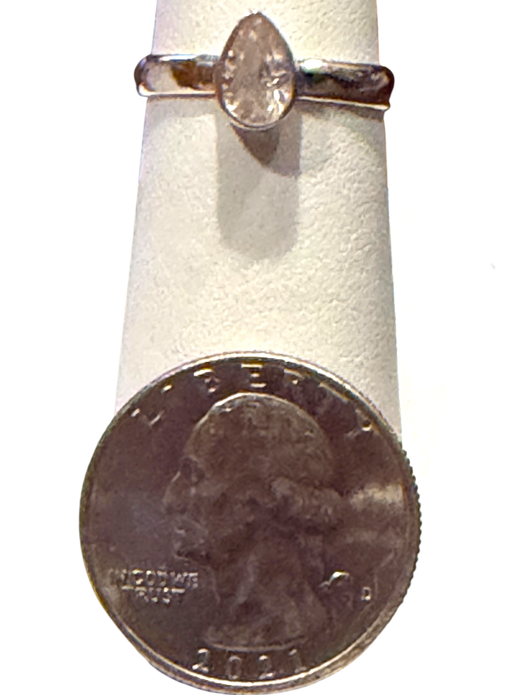 Morganite Faceted Sterling Silver Ring