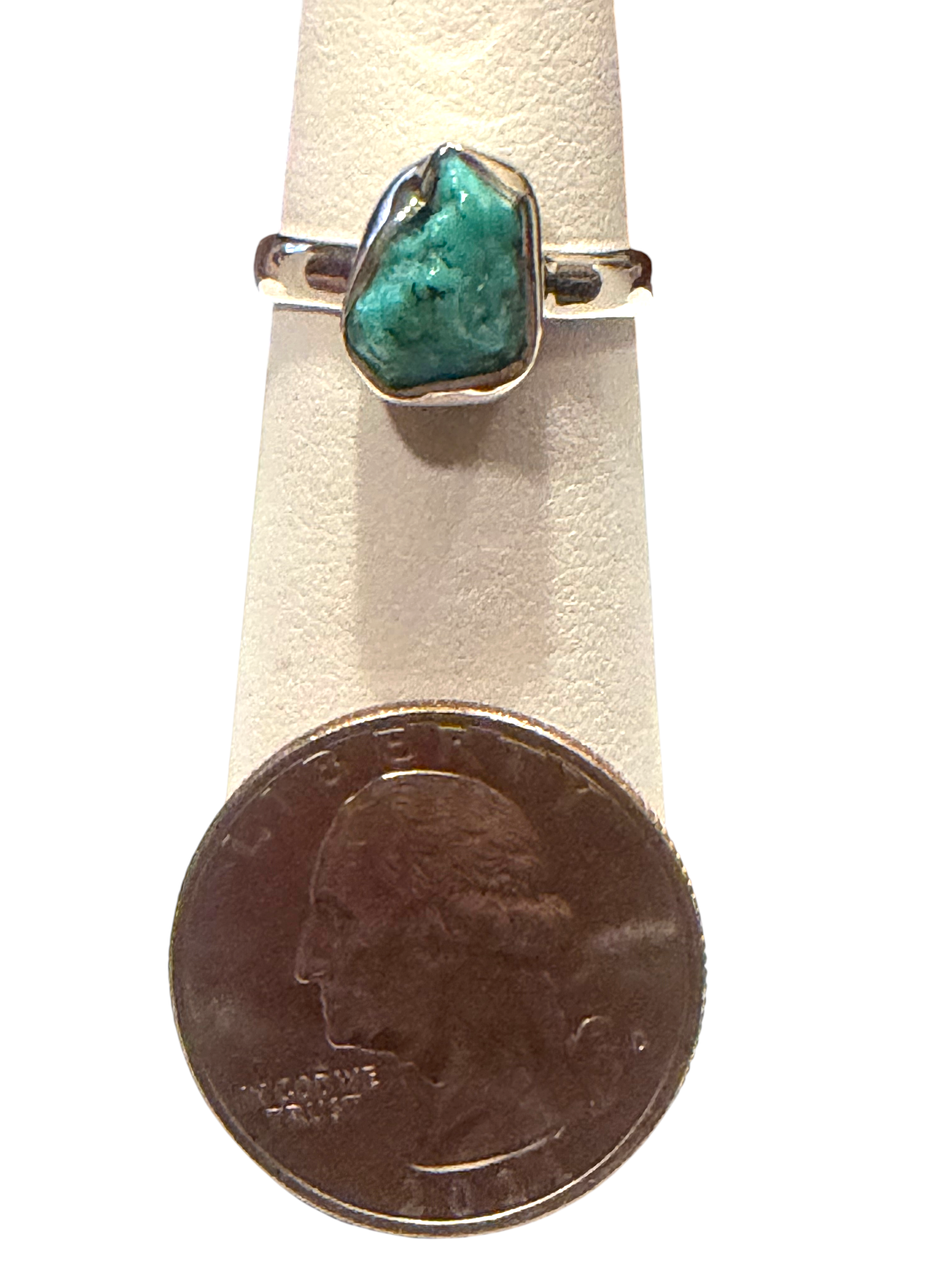 Turquoise (Rough) Sterling Silver Ring