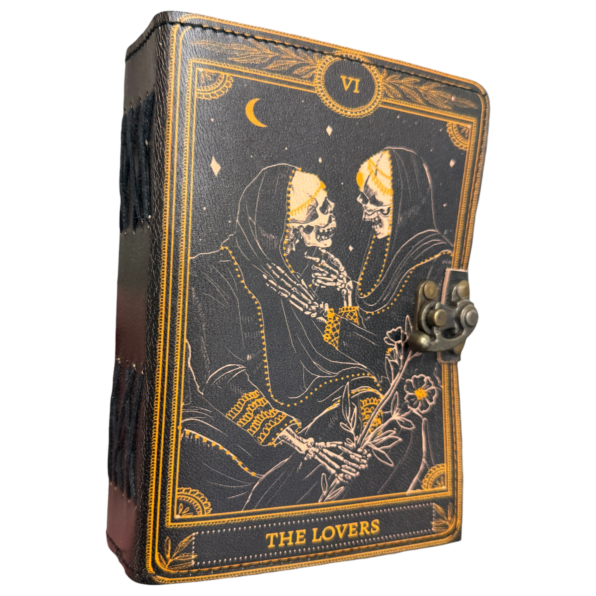 The Lovers Embossed  Blank Leather Journal
