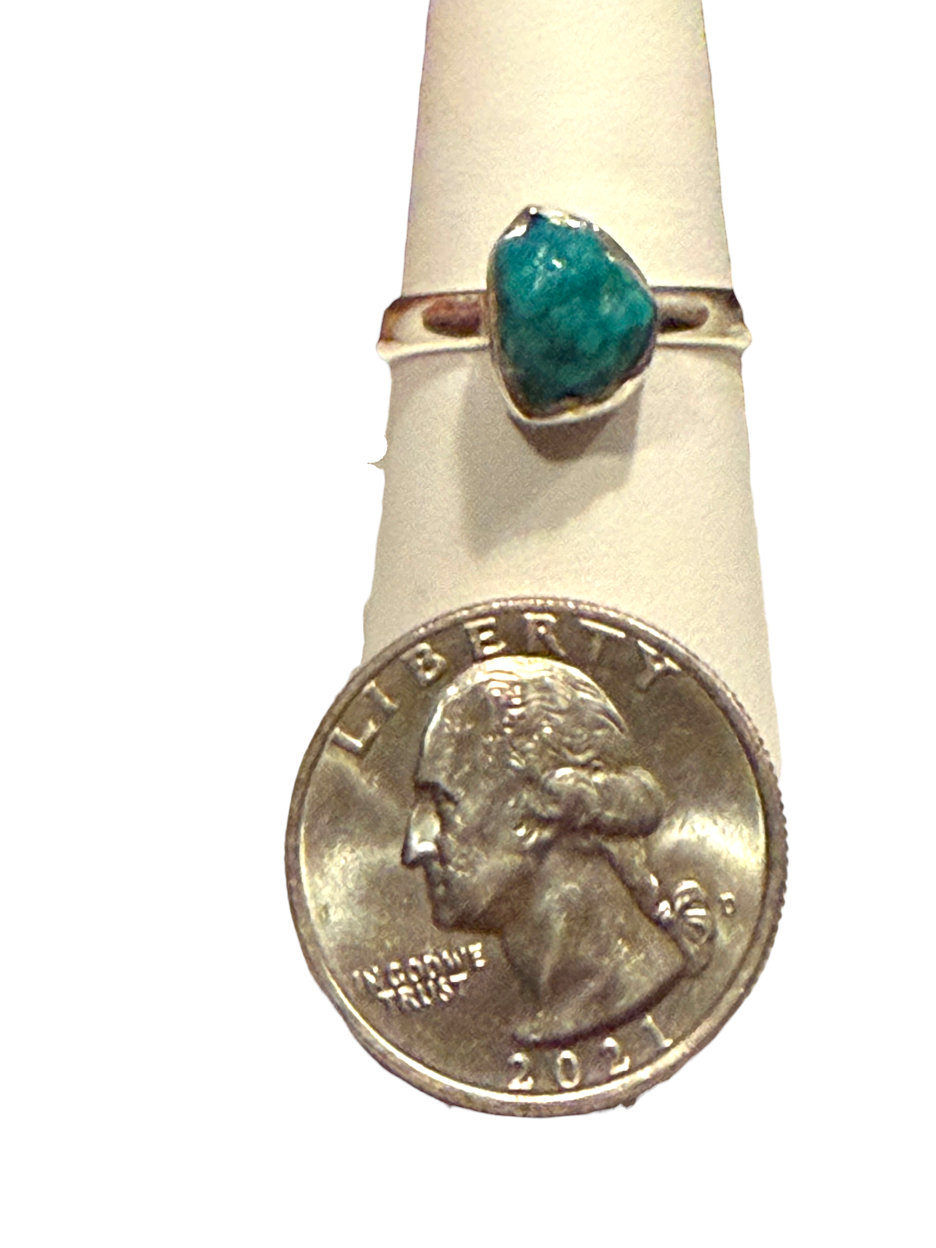 Turquoise (Rough) Sterling Silver Ring