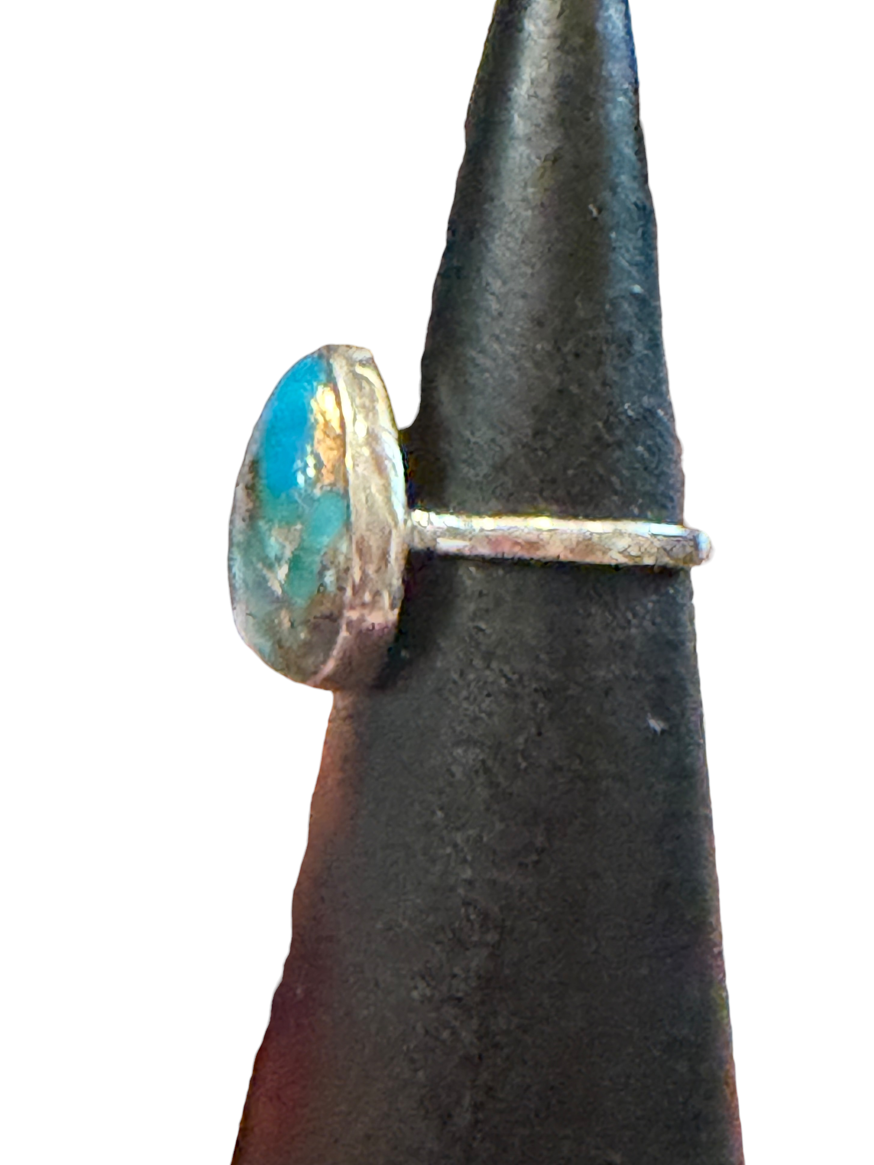 Blue Copper Turquoise Sterling Silver Ring
