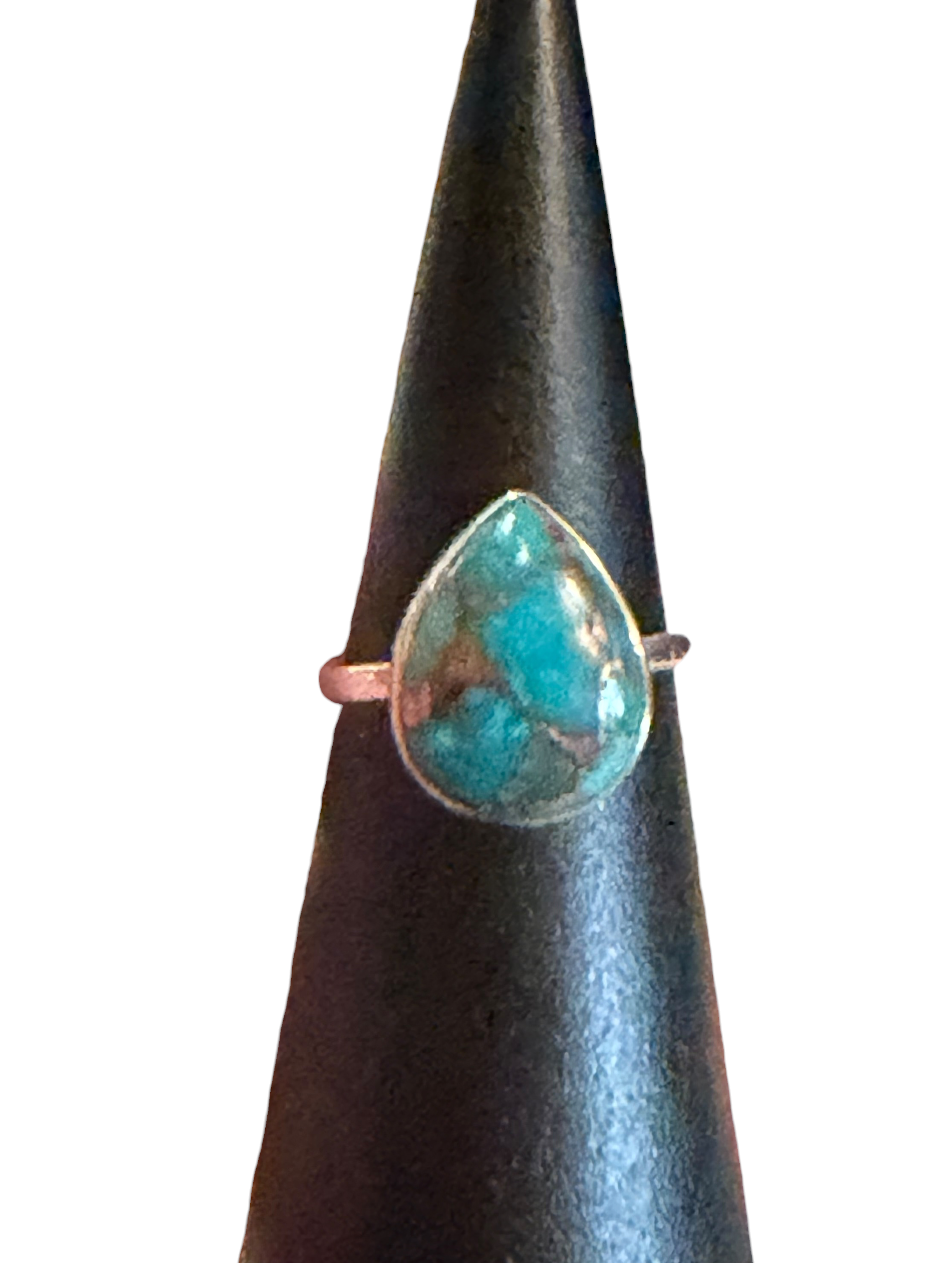 Blue Copper Turquoise Sterling Silver Ring