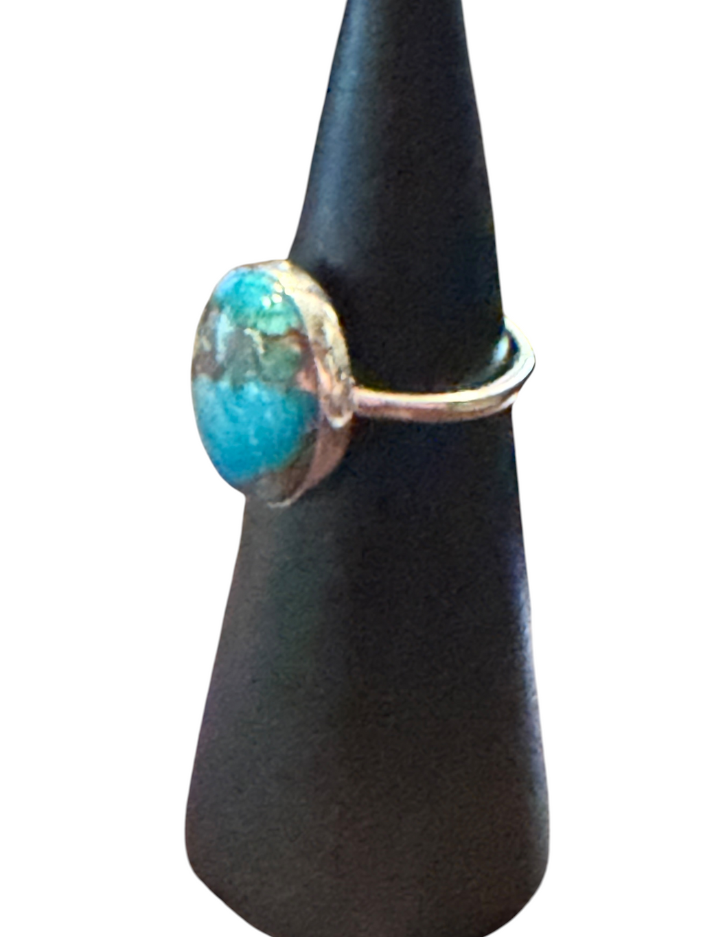 Blue Copper Turquoise Sterling Silver Ring