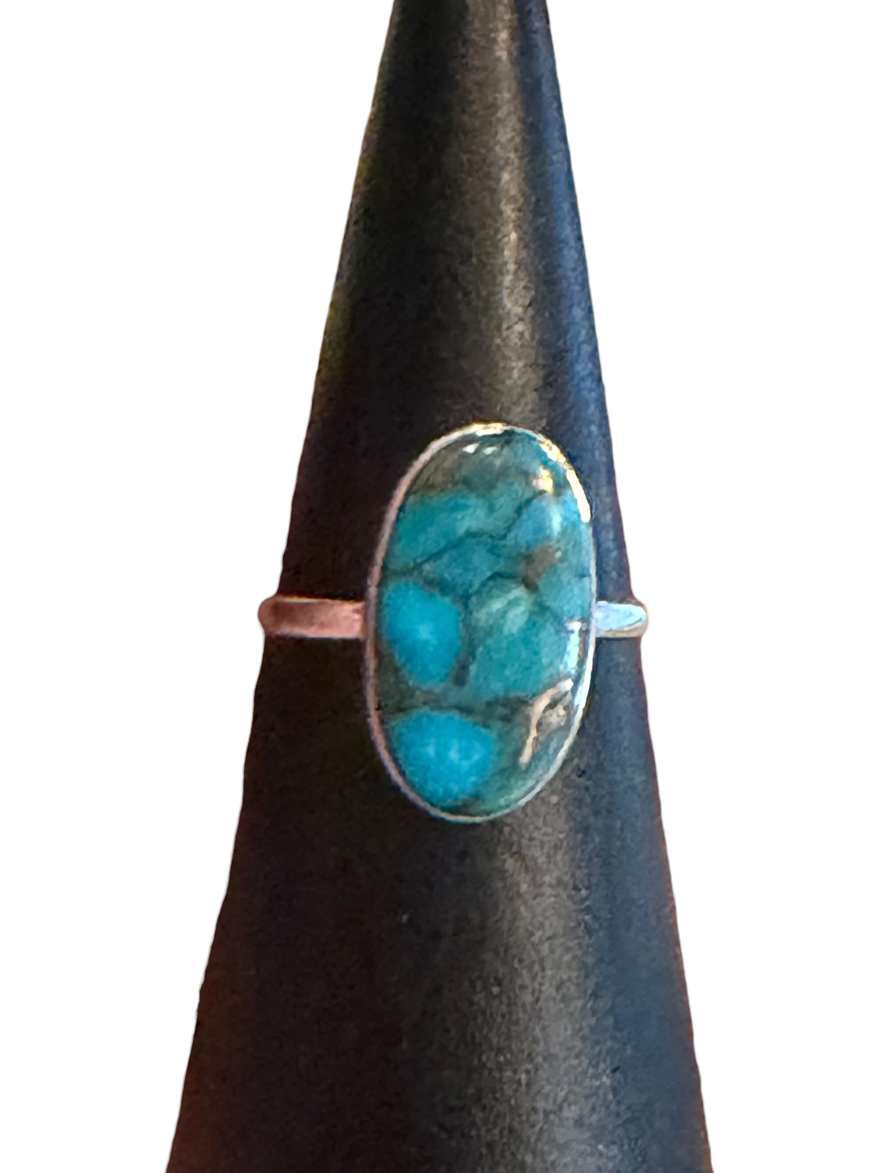 Blue Copper Turquoise Sterling Silver Ring