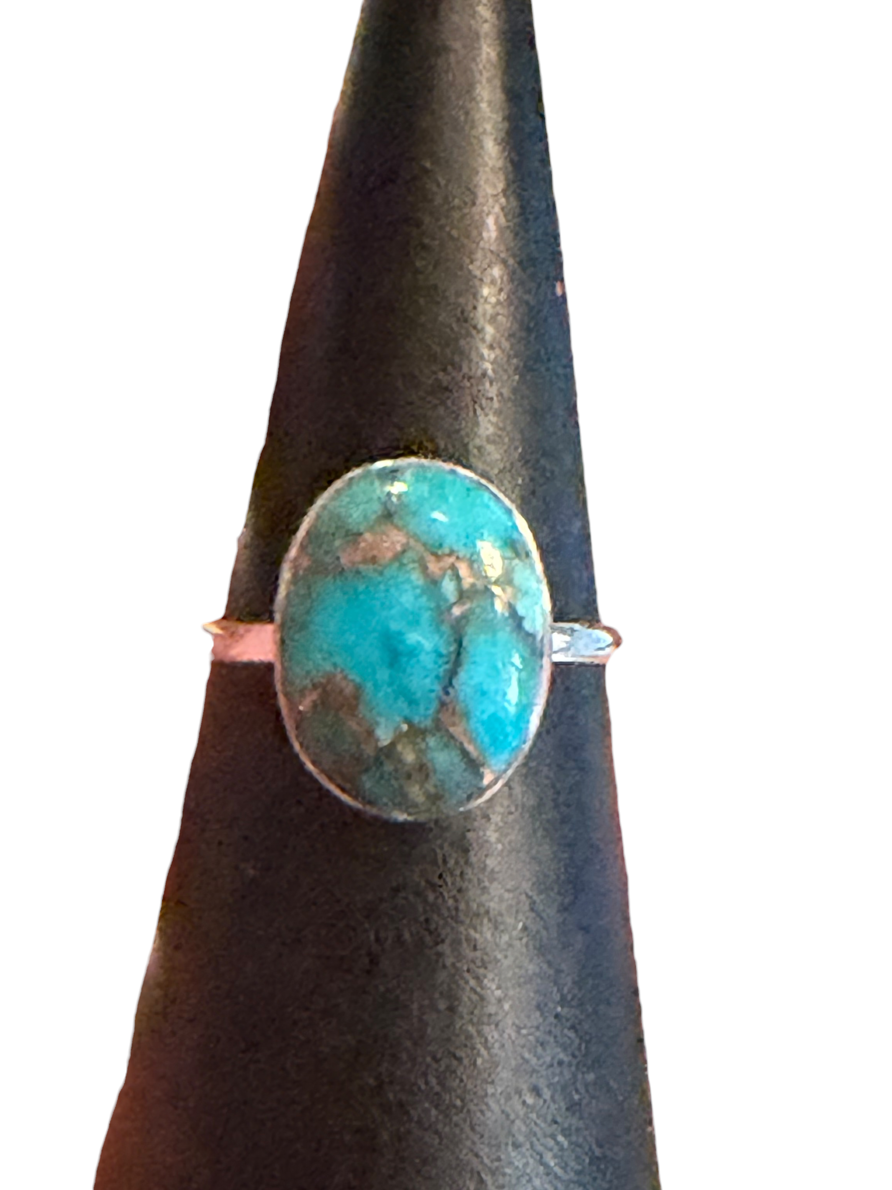 Blue Copper Turquoise Sterling Silver Ring