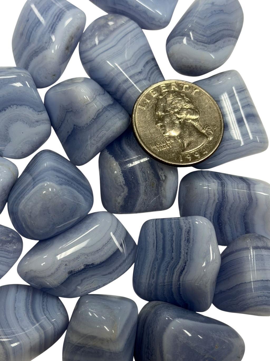 Blue Lace Agate AAA Grade Medium/Large Tumbled