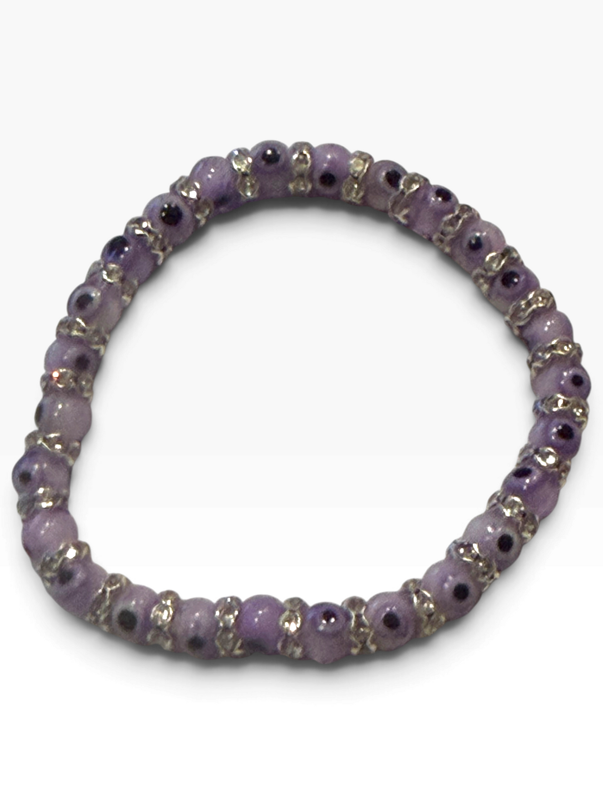 6mm Lavender Evil Eye Bracelet