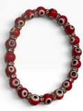8mm Red Evil Eye Bracelet