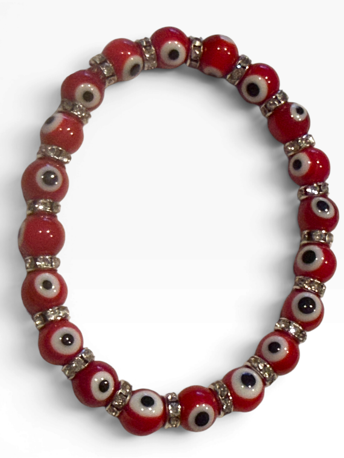 8mm Red Evil Eye Bracelet