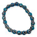 8mm Light Blue Evil Eye Bracelet