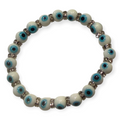 8mm White Evil Eye Bracelet