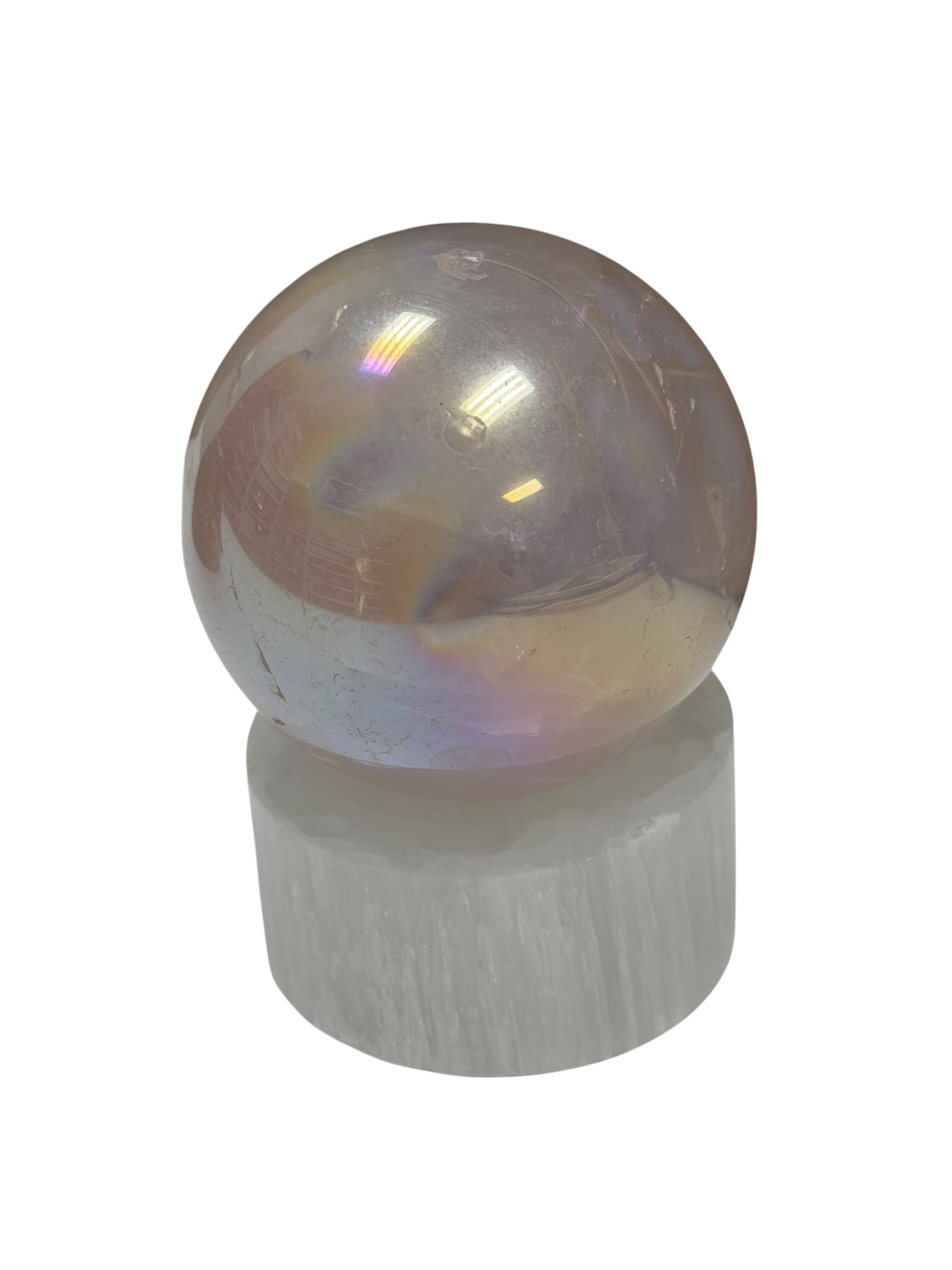 Aura Rose Quartz Sphere 45mm