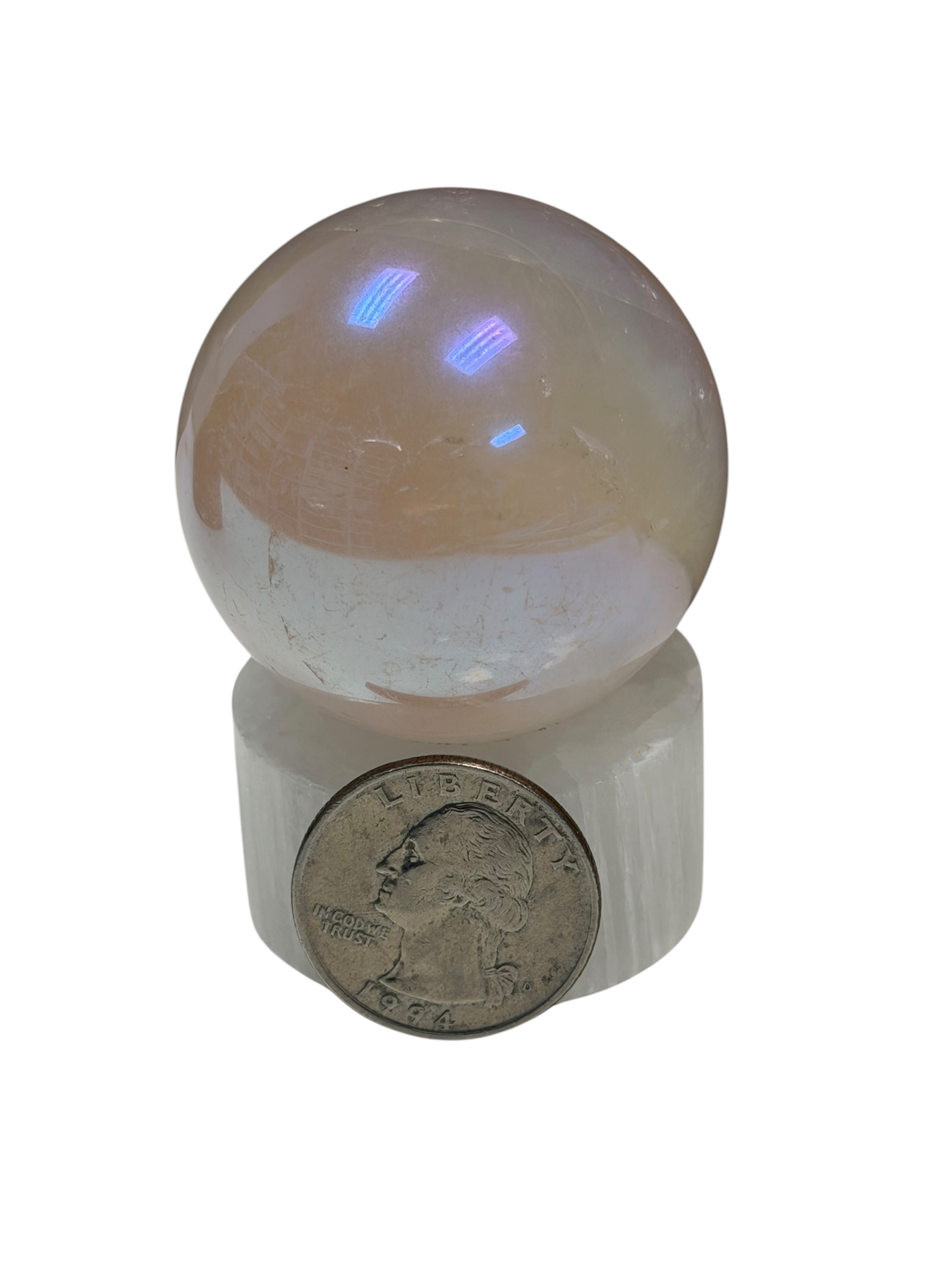 Aura Rose Quartz Sphere 45mm