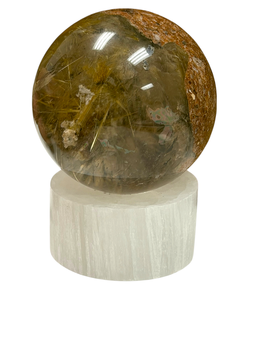 Golden Rutile Garden Quartz Sphere 48mm
