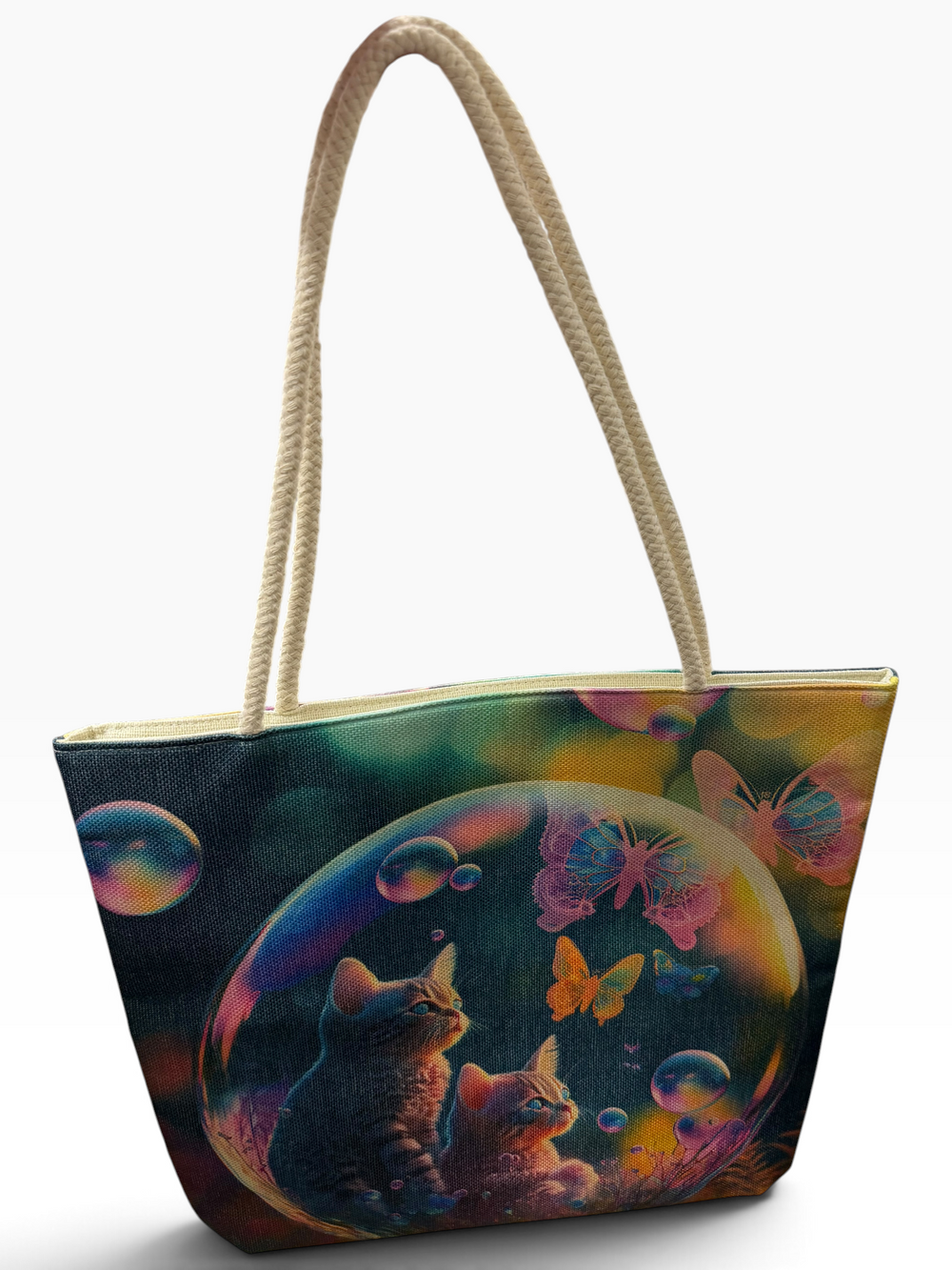 Cats in Bubble Tote Bag