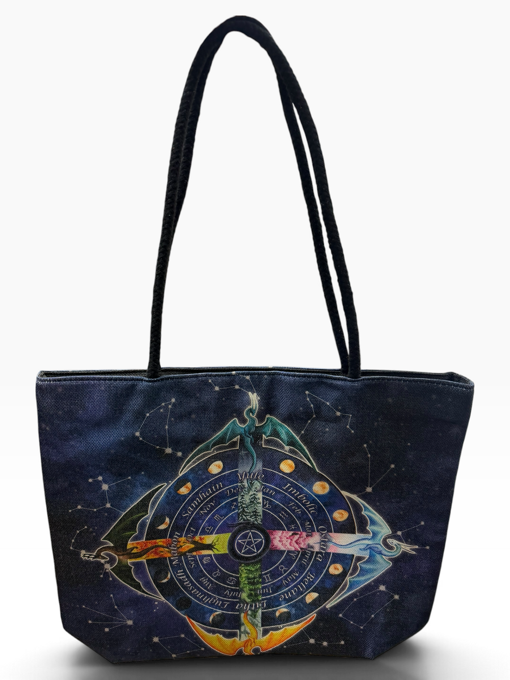 Dragon Wheel of the Year Tote Bag