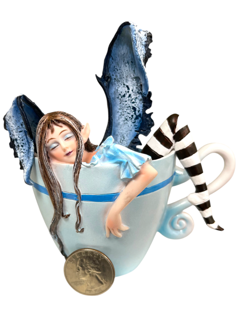Amy Brown Art Original Collection "I Need Coffee Faery" Fairy Figurine Collectable