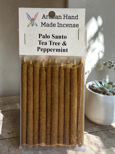 Palo Santo, Tea Tree & Peppermint 3-4" Hand Made Incense Sticks