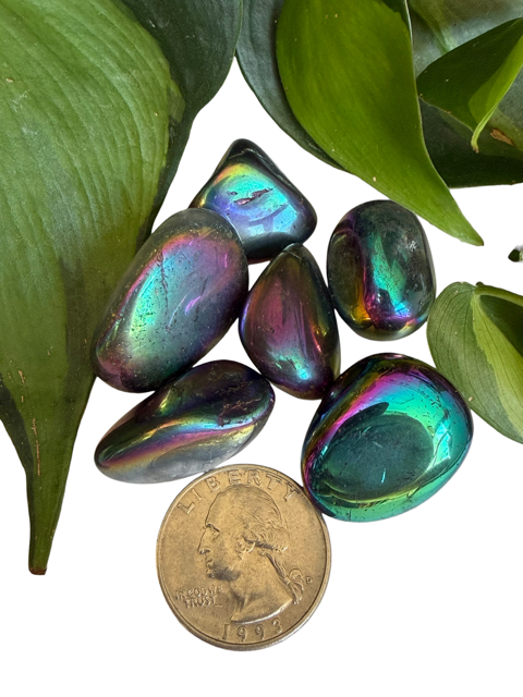 Tumbled Quartz Titanium