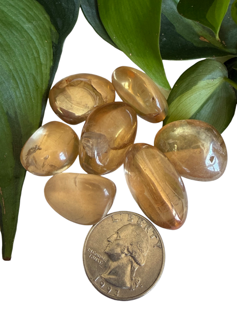 Tumbled Quartz Sunset Aura