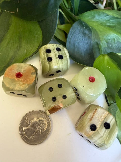Tumbled Onyx Dice