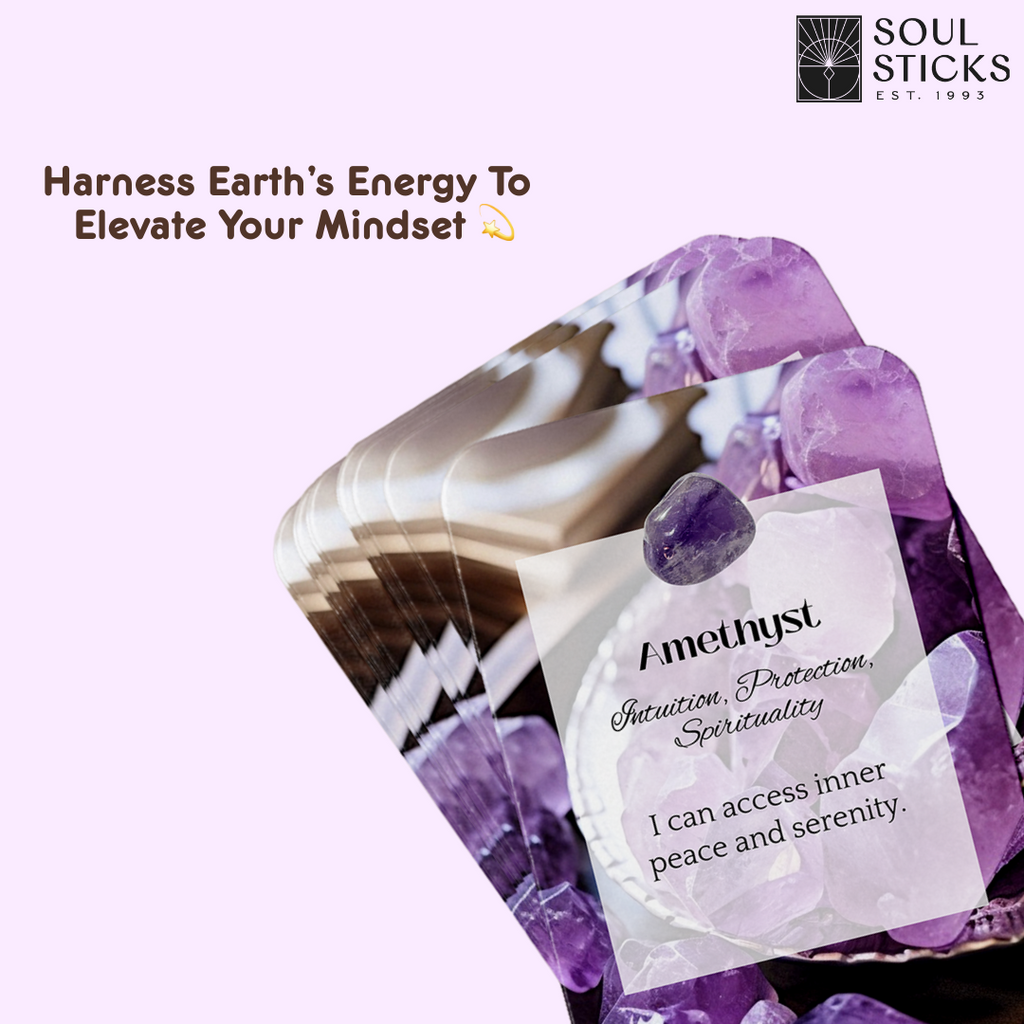 Crystal Healing affirmation card close-up