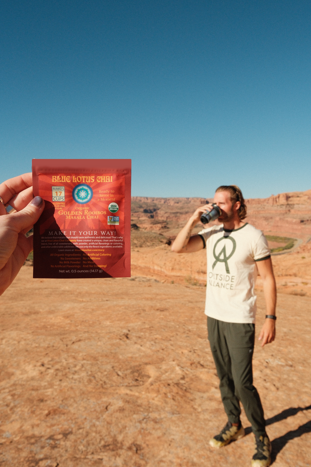 Blue Lotus Organic Golden Rooibos Masala Chai pouch, second view