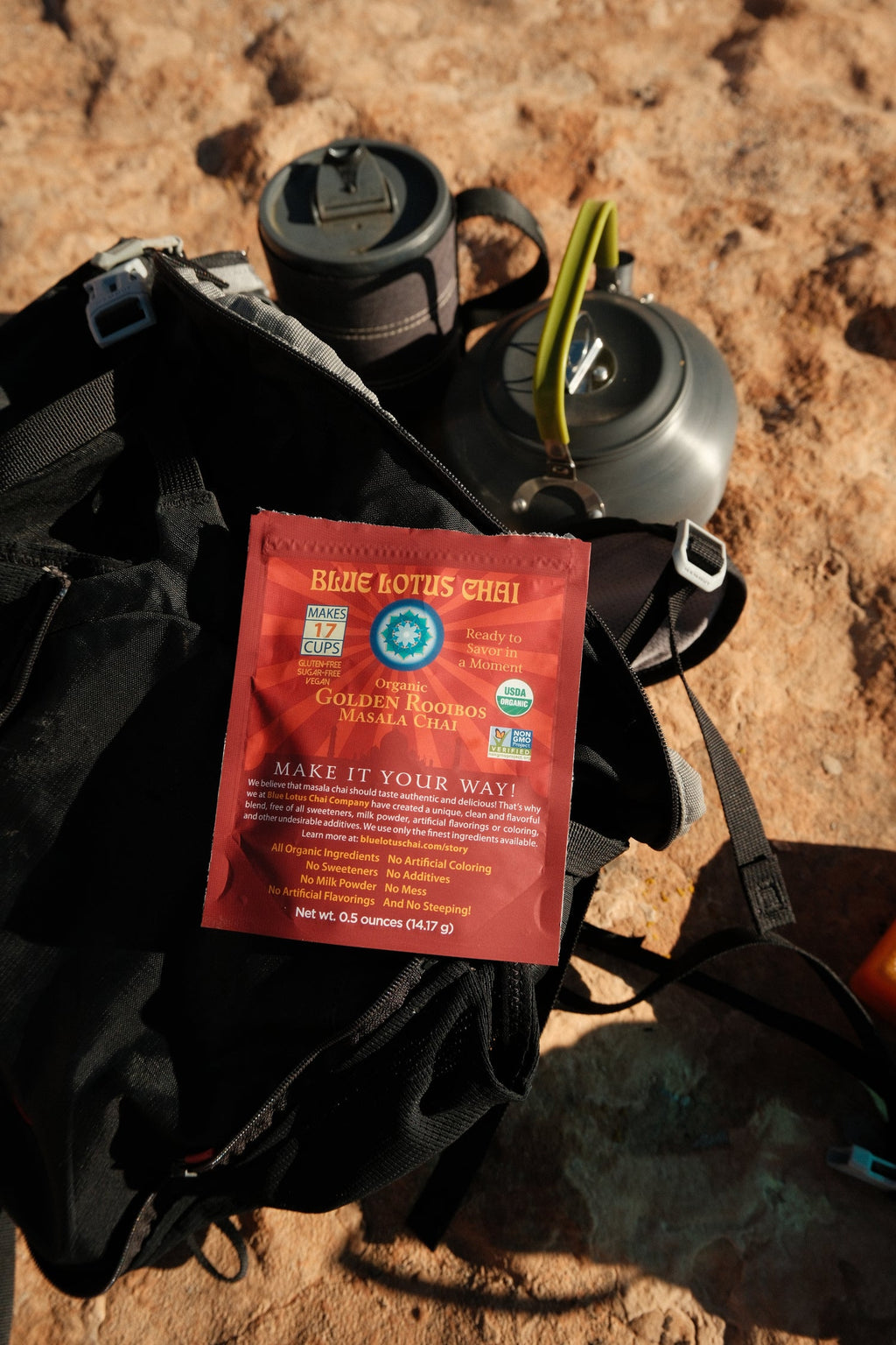 Blue Lotus Organic Golden Rooibos Masala Chai pouch photo