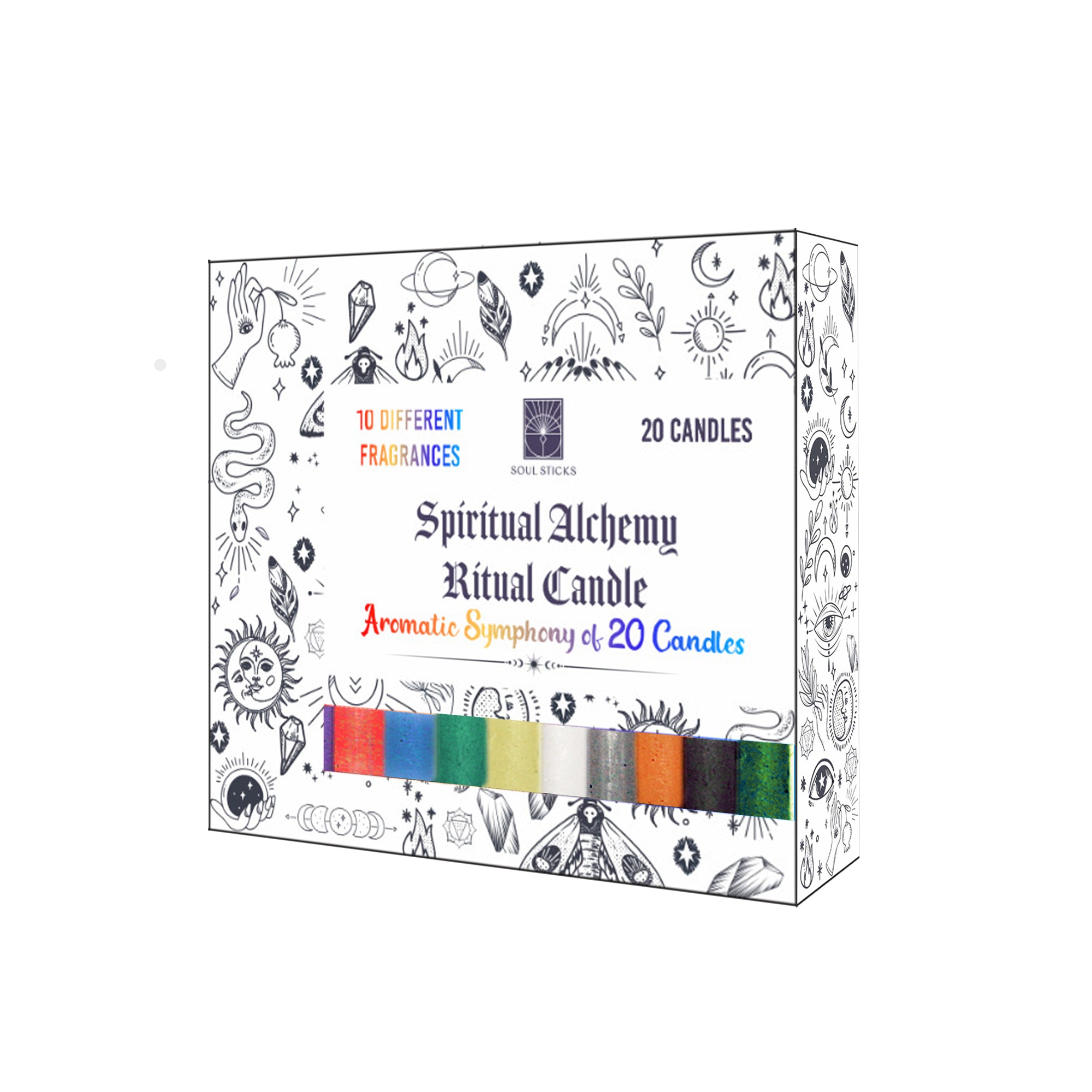 Scented Ritual Candles Pack of 20