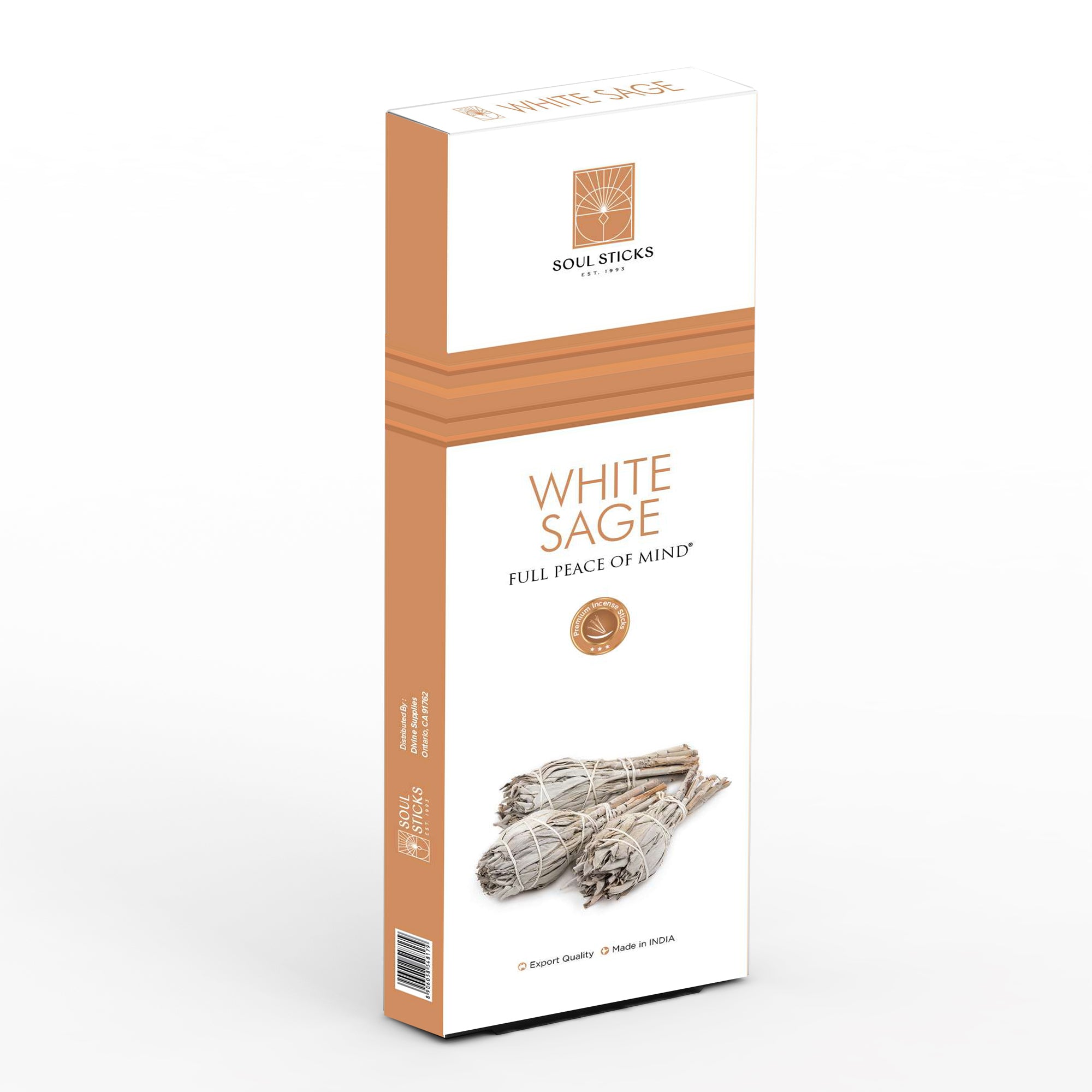 White Sage Full Peace of Mind Premium Incense Sticks – 90g