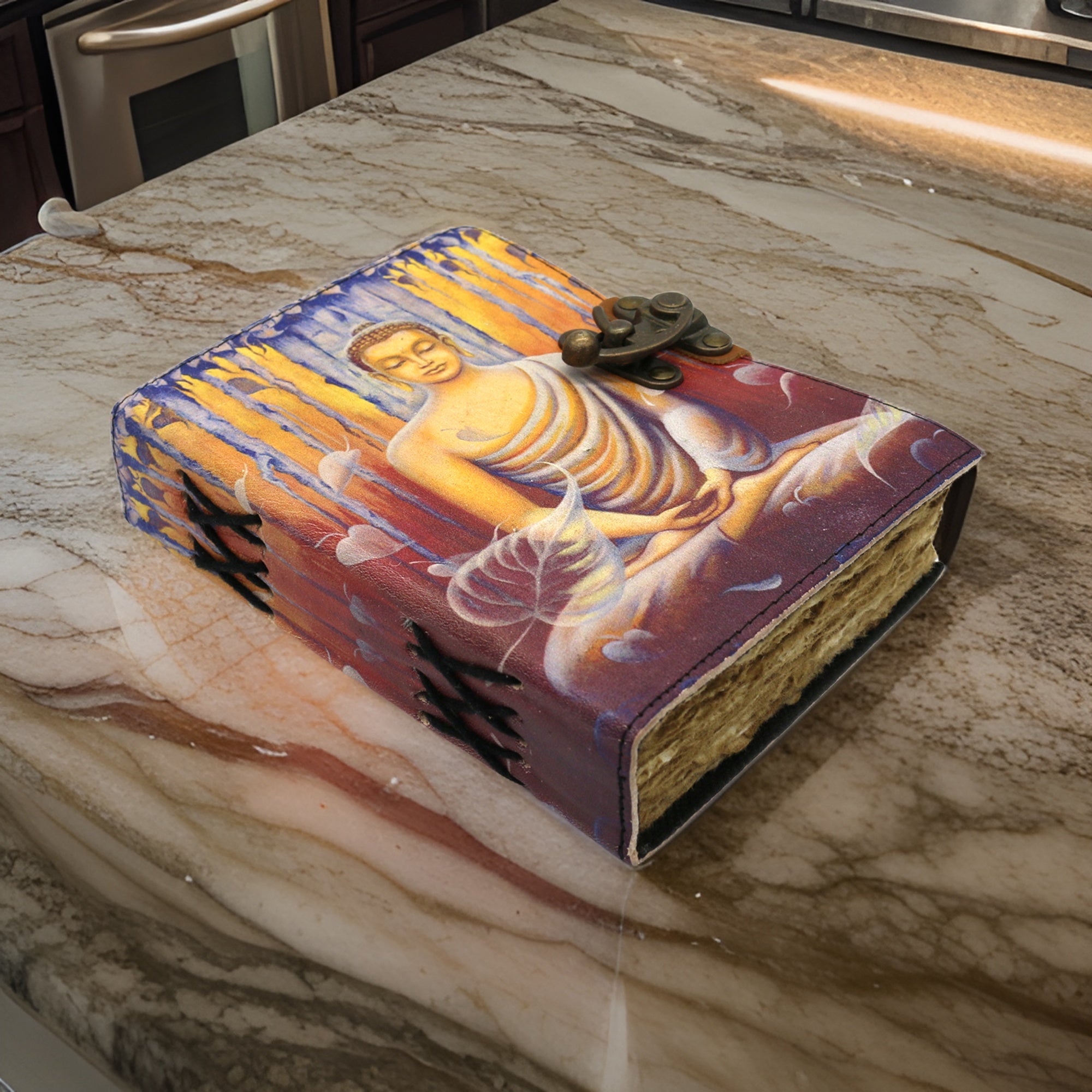 Buddha Blank Leather Journal