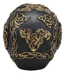 Celtic Trinity Knotwork Crusader Templar Knights Cross Black Gold Skull Statue