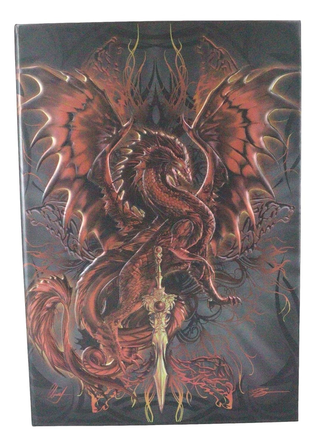 Blood Blade Vampire Drake Embossed Hard Cover Journal - Ruth Thompson Fantasy Dragon Semi Iridescent Journal
