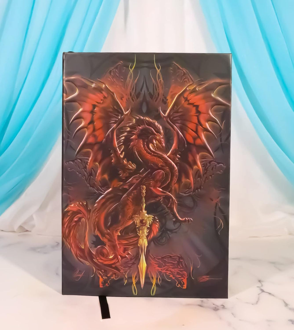 Blood Blade Vampire Drake Embossed Hard Cover Journal - Ruth Thompson Fantasy Dragon Semi Iridescent Journal