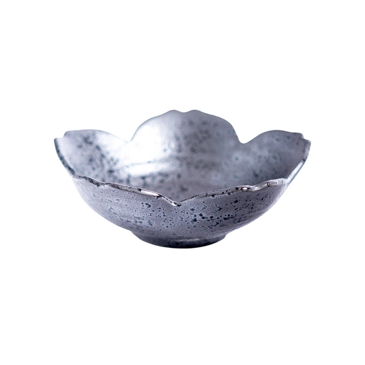 Sakura-Shaped Small Dish - Black Metallic
