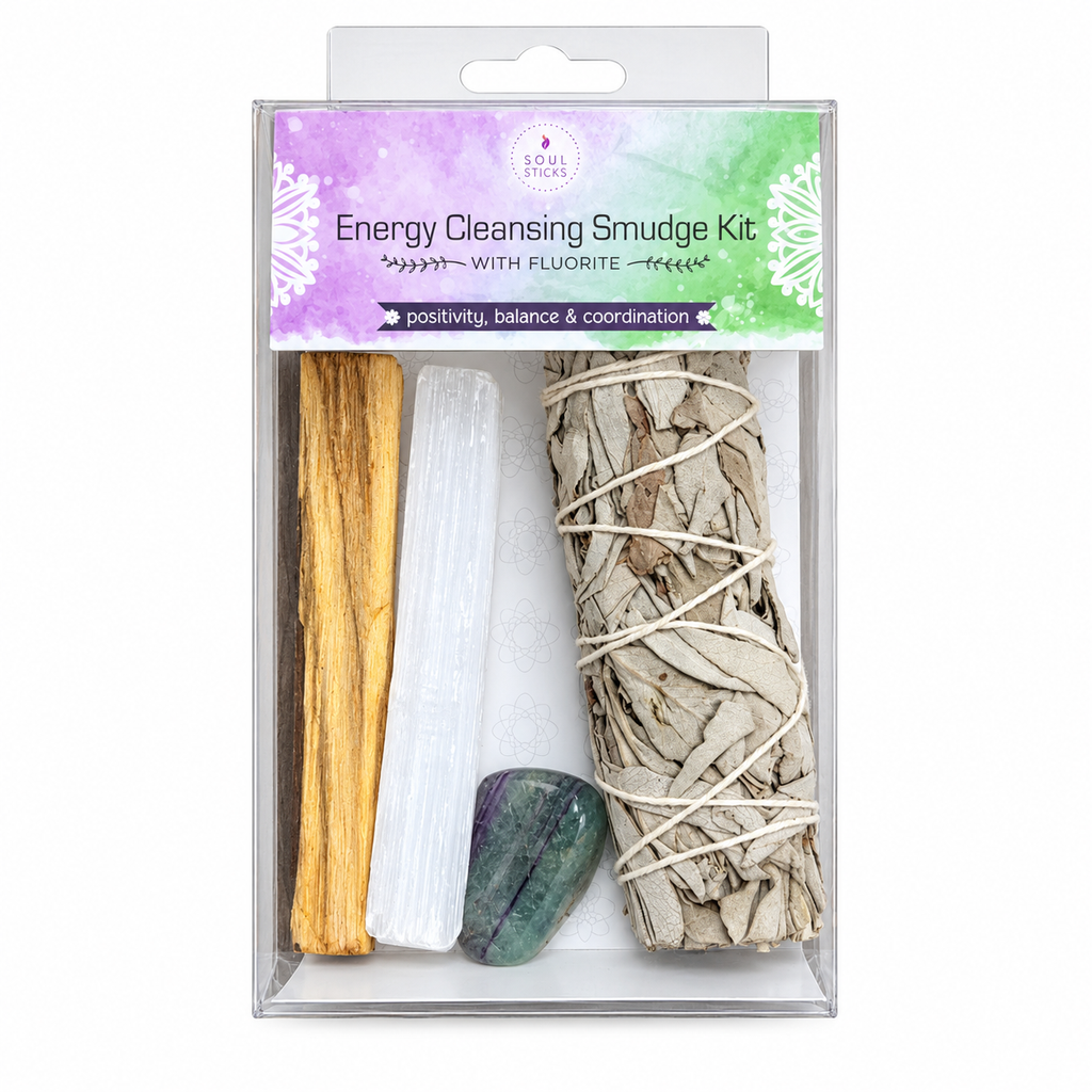 Energy Cleansing Smudge Kit with Fluorite
