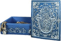 Hamsa Palm Tarot Deck Storage Box | 5.5" x 3.75" Decorative Card Holder for Tarot, Oracle & Spiritual Accessories