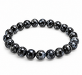 8mm Indigo Gabbro beaded bracelet on white background